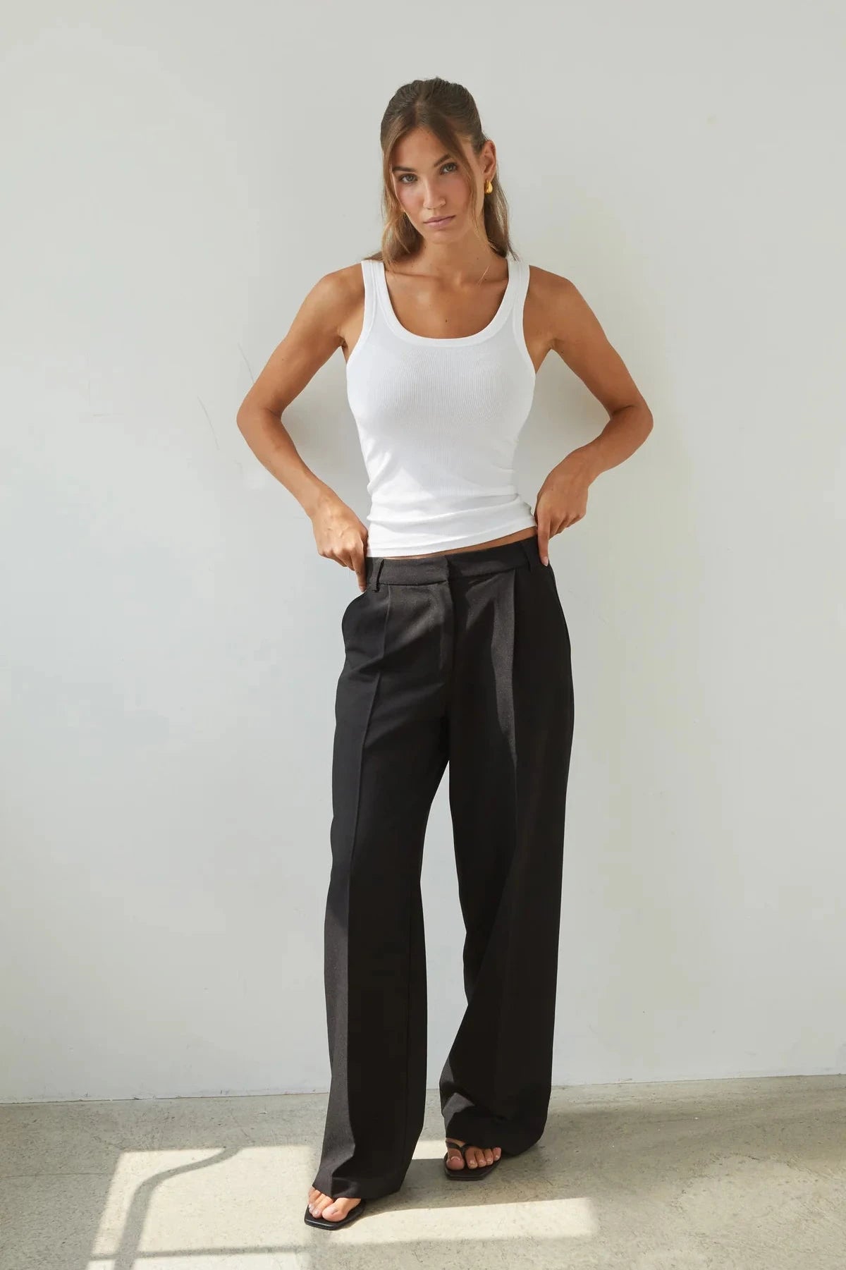 Nelly Crepe Trousers - Black