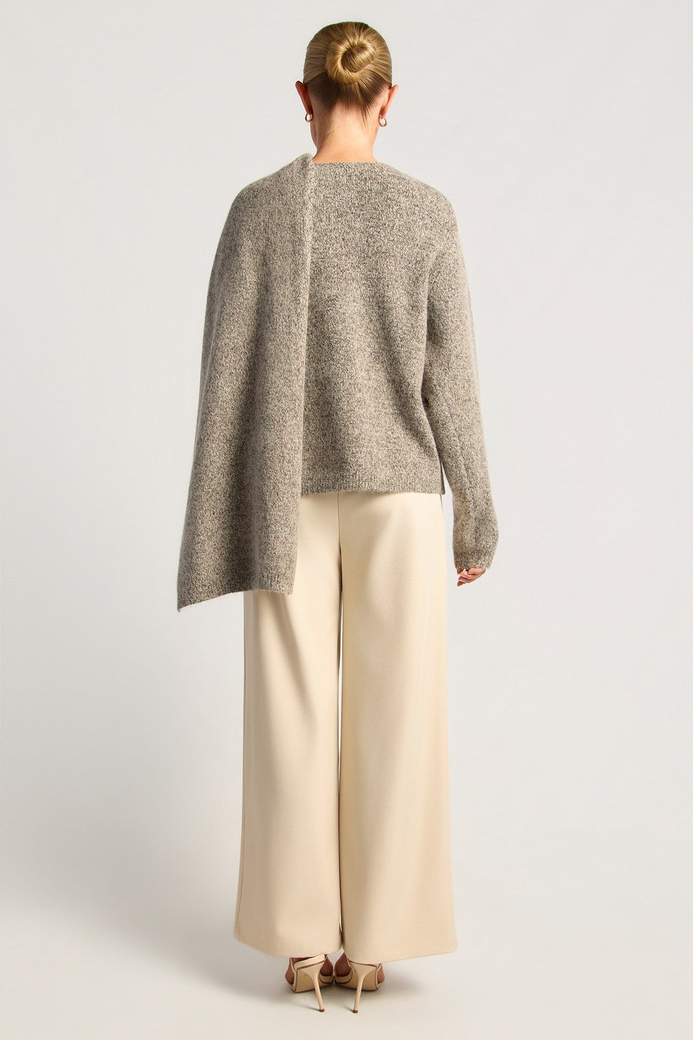 Lea Wrap Knit - Grey Marle