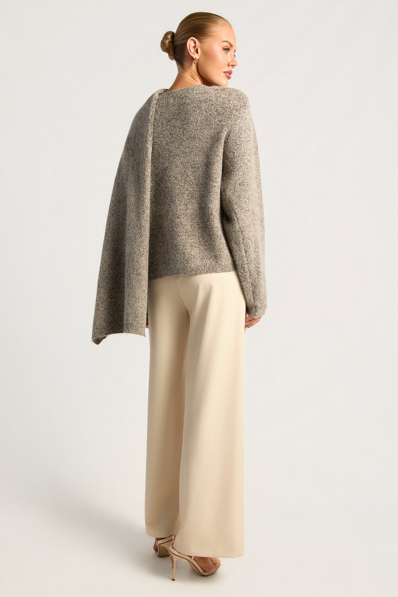 Lea Wrap Knit - Grey Marle
