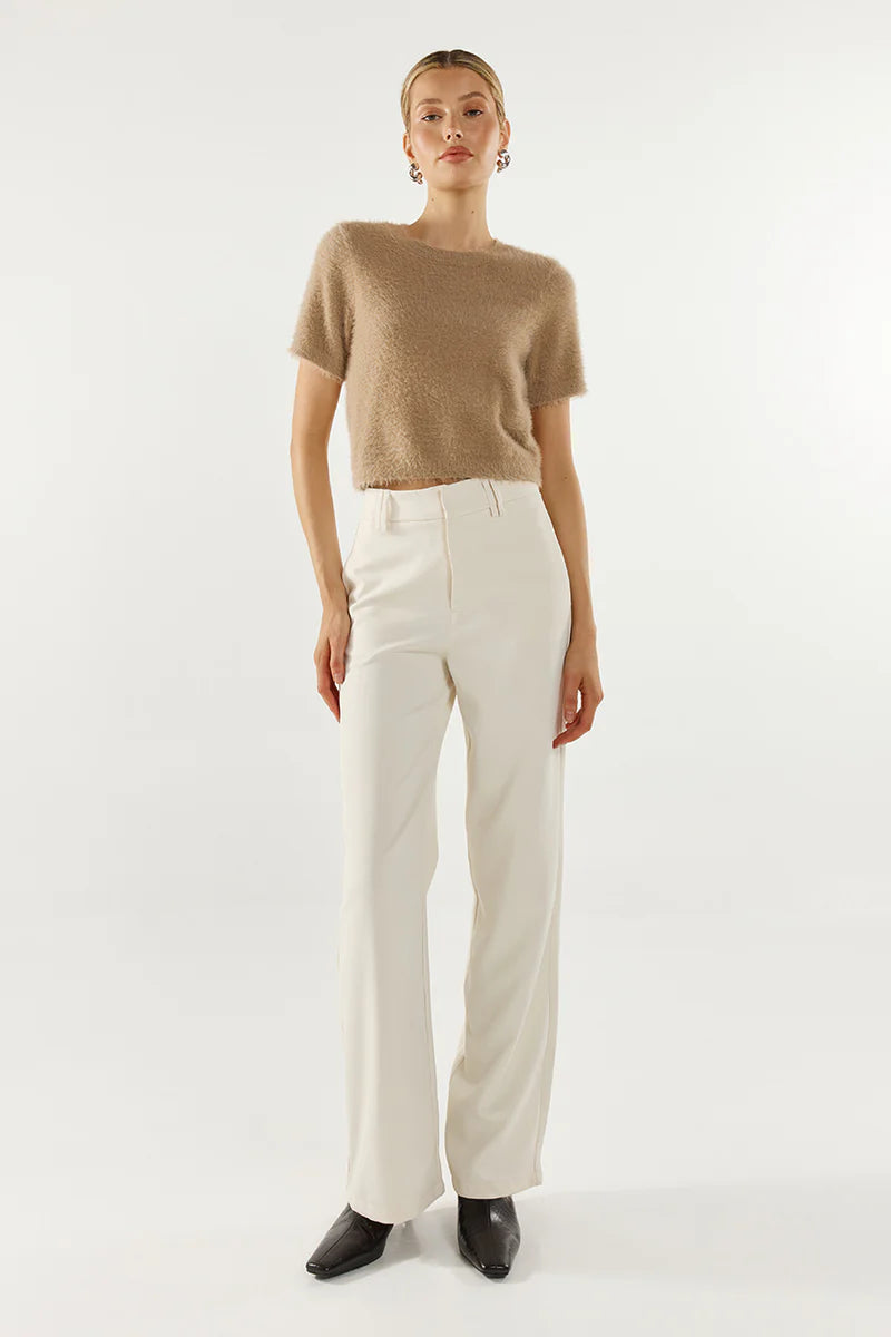 Ruby Knit Tee - Camel