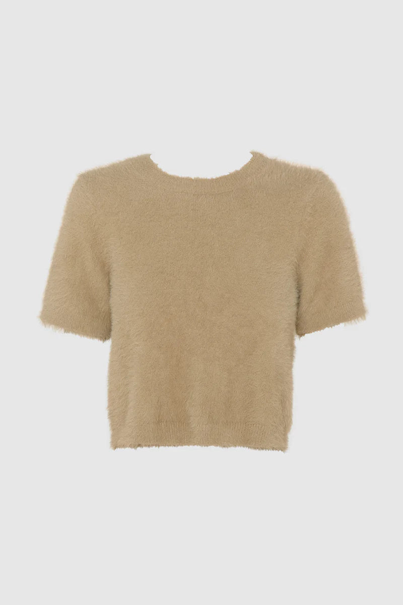 Ruby Knit Tee - Camel
