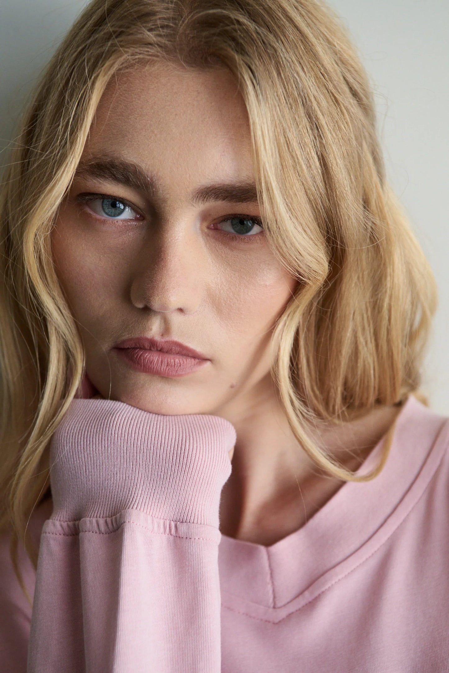 Isola V-Neck L/Sleeve Top - Dusty Rose
