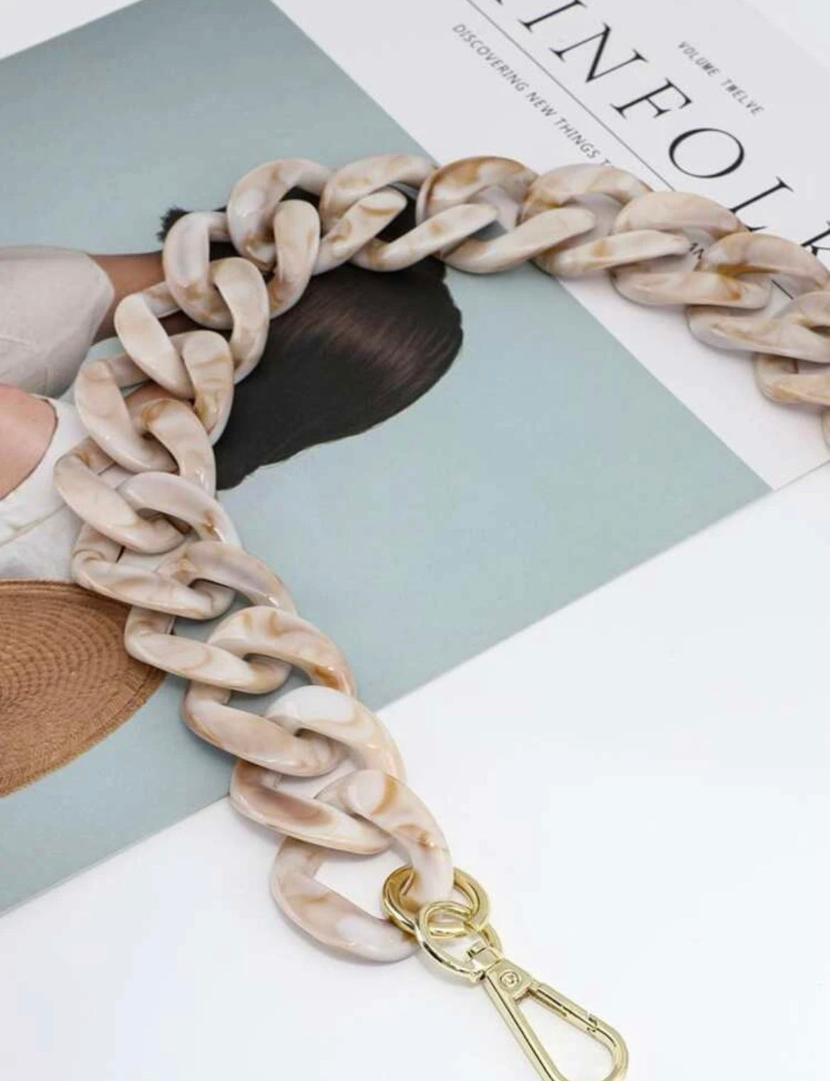 Alexis Chain Necklace/ Bag Strap - Natural